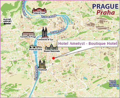 Hotels Prague, Mappa